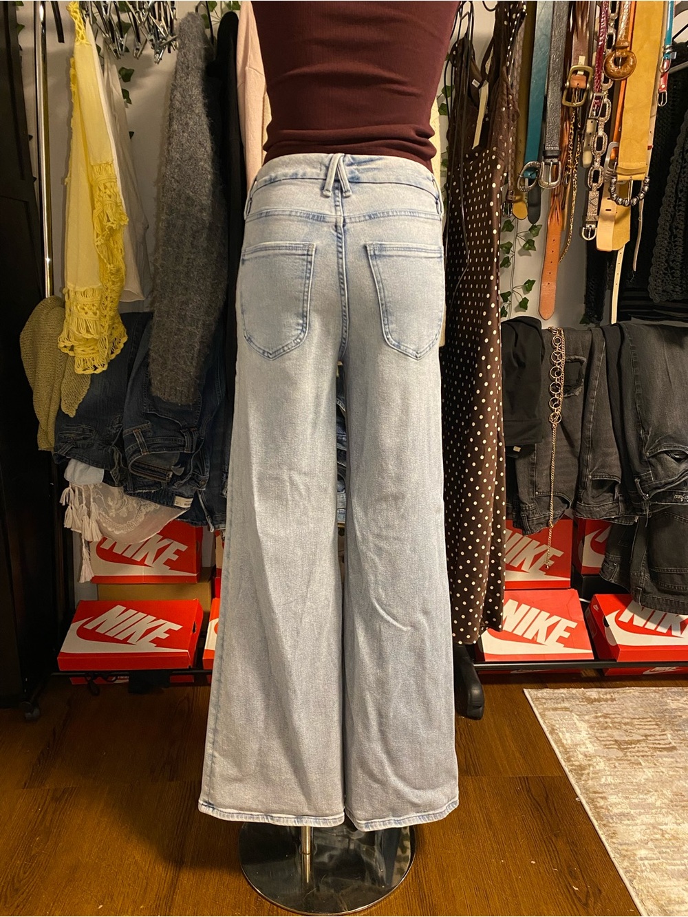 GOOD AMERICAN - Light Wash Wide-Leg Women's Jeans
